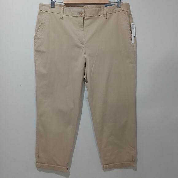 Talbots Pants Womens Size 14P NWT Supersoft Khaki Chino Ankle Relaxed - Picture 13 of 13